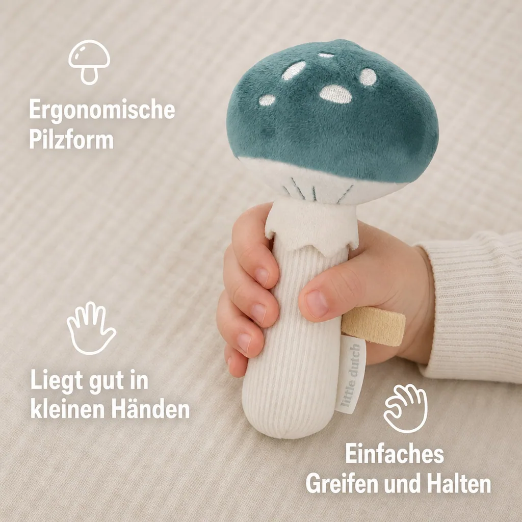 Little Dutch Babyrassel, Regenrassel - Pilz, Forest Friends