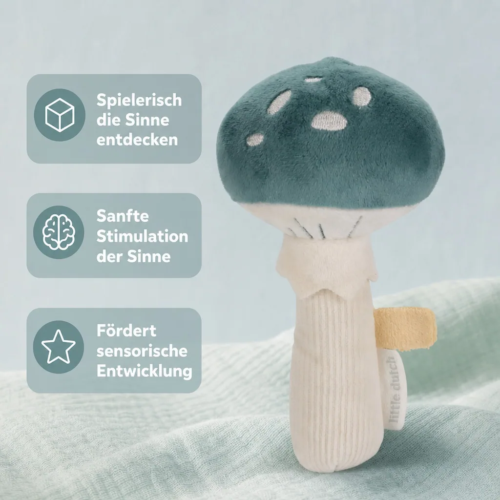 Little Dutch Babyrassel, Regenrassel - Pilz, Forest Friends