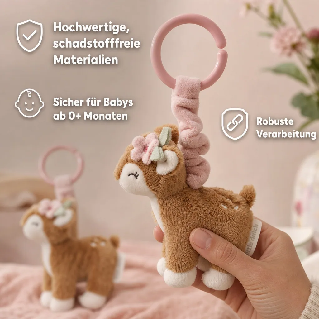 Little Dutch Kinderwagenanhänger, Zittertier - Reh, Fairy Garden
