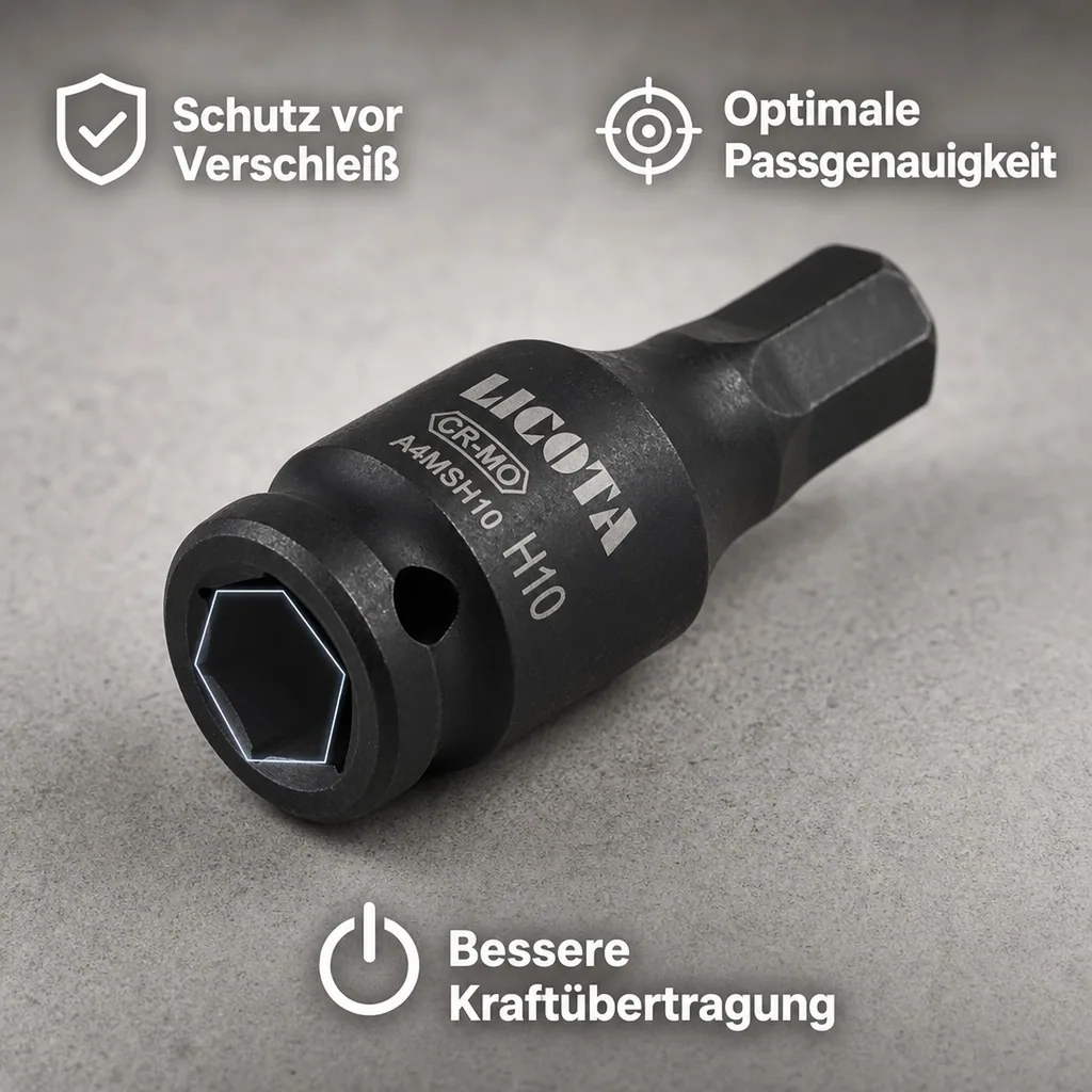 1/2 Zoll Innensechskant Nuss, Innensechskant Nuss H8, Cr-Mo, Industriequalität