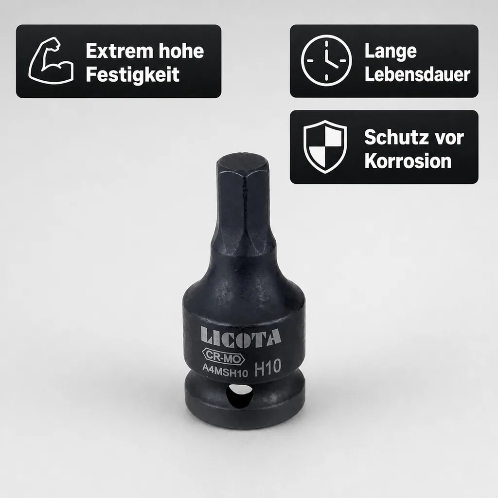 1/2 Zoll Innensechskant Nuss, Innensechskant Nuss H8, Cr-Mo, Industriequalität