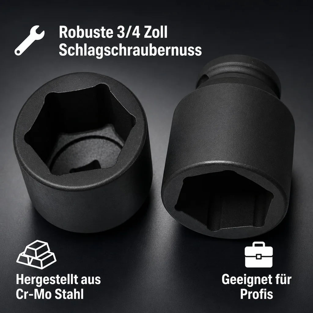 3/4 Zoll Nuss SW 46, 64mm, Schlagschraubernuss, 6pt