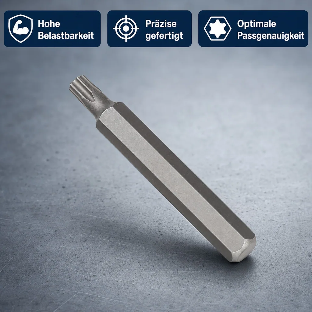 Innensechskant Bit T40, 10mm Hex Bit, 75mm, S2 Stahl