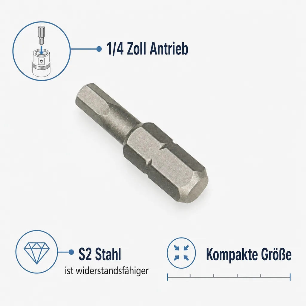 Innensechskant 2mm, Innensechskantschlüssel, S2 Stahl
