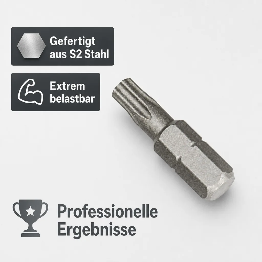 Innensechskant Bit T30, 25mm, 1/4 Zoll, Werkzeug Bit