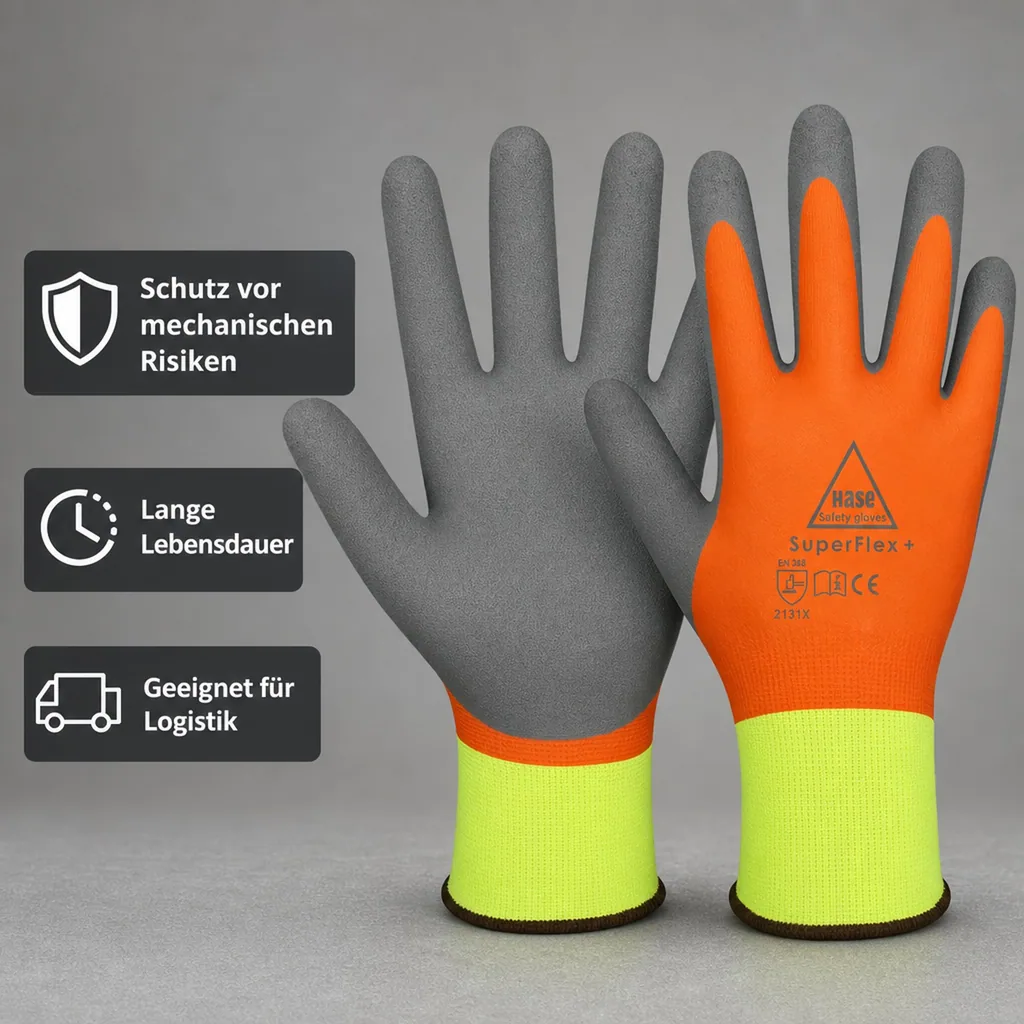 Montagehandschuhe SuperFlex+, Gr. 7, Arbeitshandschuhe, Werkstatt Handschuhe