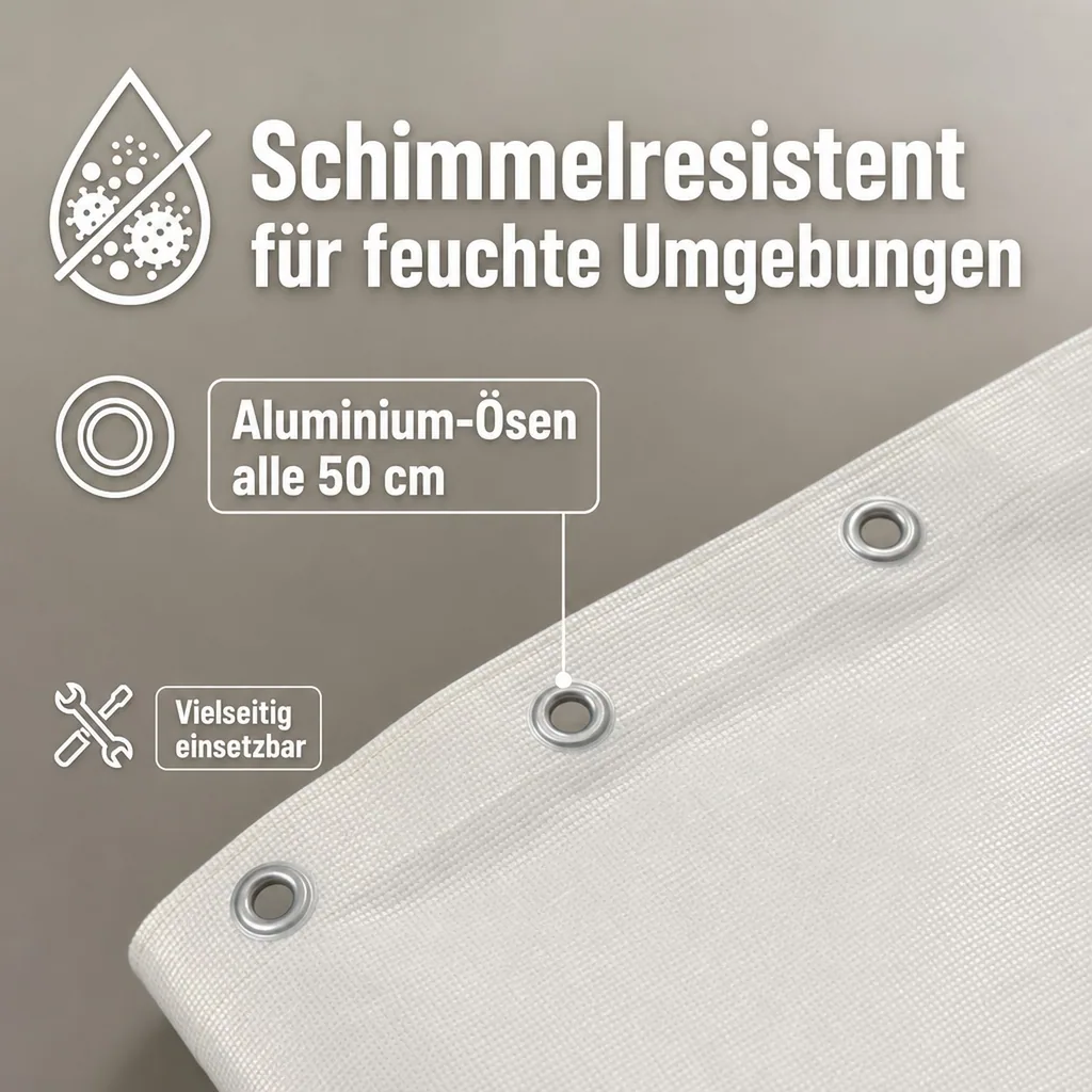 Abdeckplane, 4x7 (28m²), weiß, 180 g/m², wasserdicht, reißfest, UV-stabil