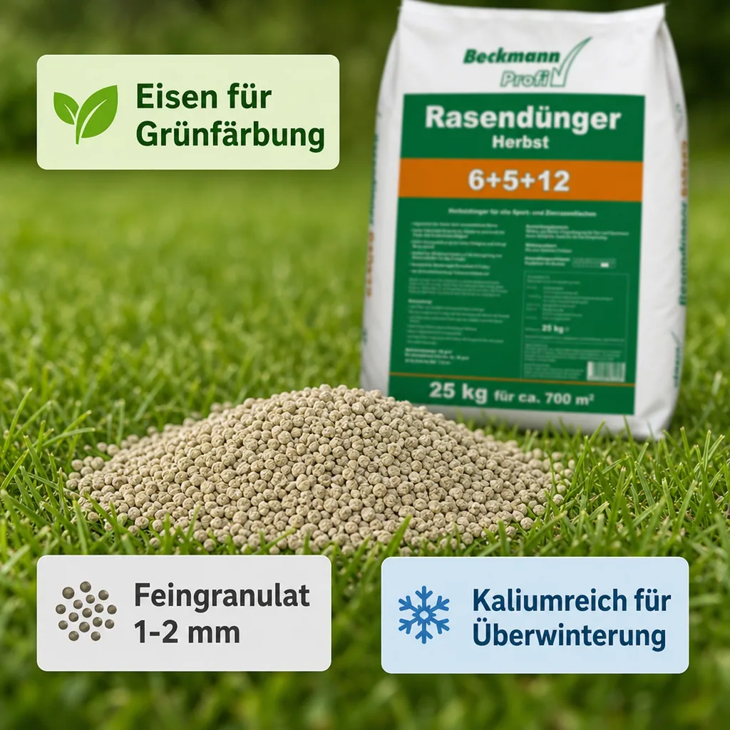 25 kg Rasendünger Herbst Beckmann NPK-6+5+12  f.ca. 700m²