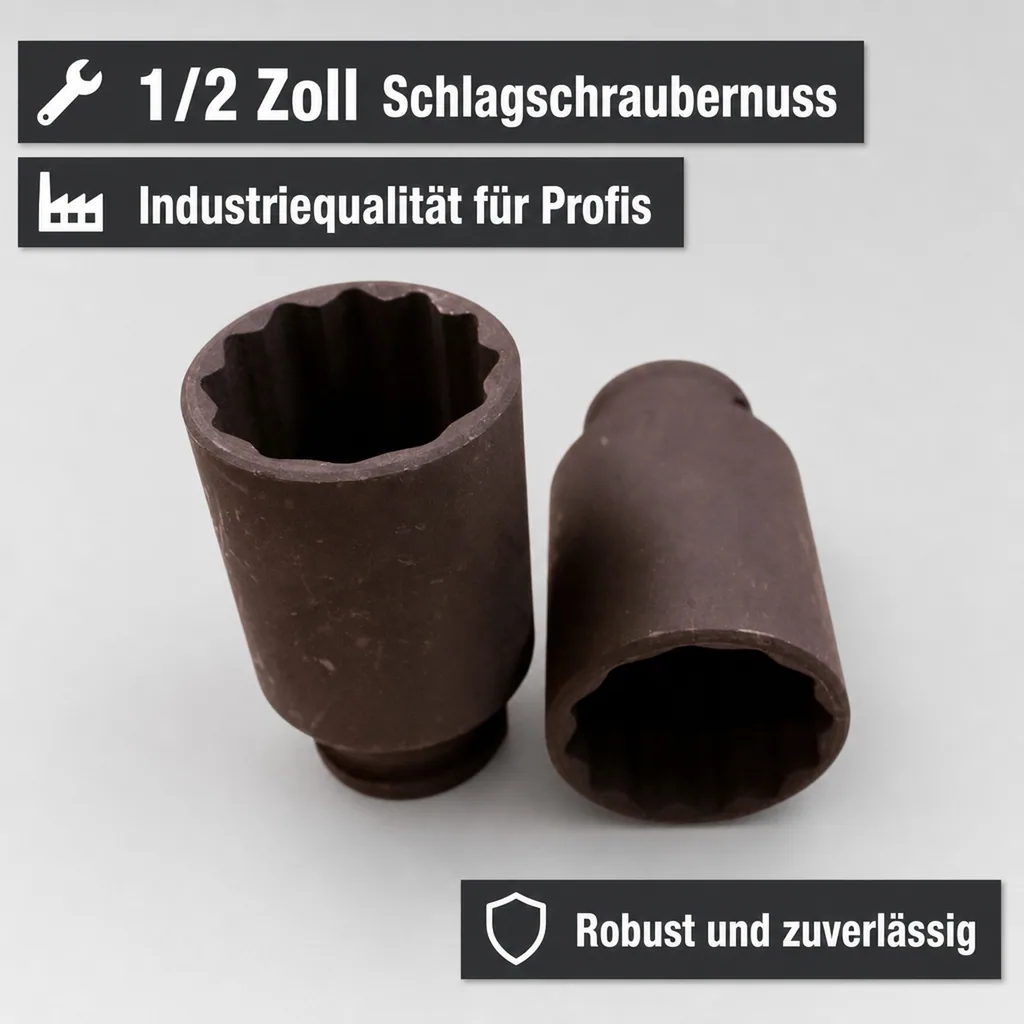 1/2 Zoll Schlagschraubernuss, 16mm, SW16, Industriequalität