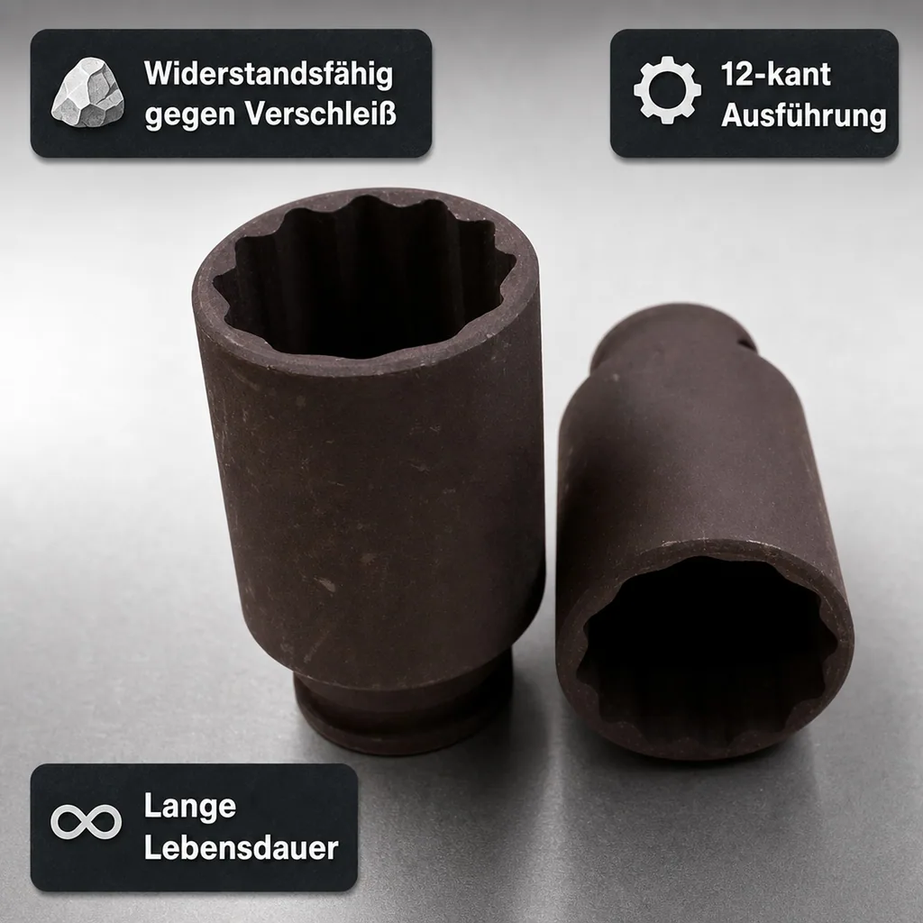 1/2 Zoll Schlagschraubernuss, 16mm, SW16, Industriequalität