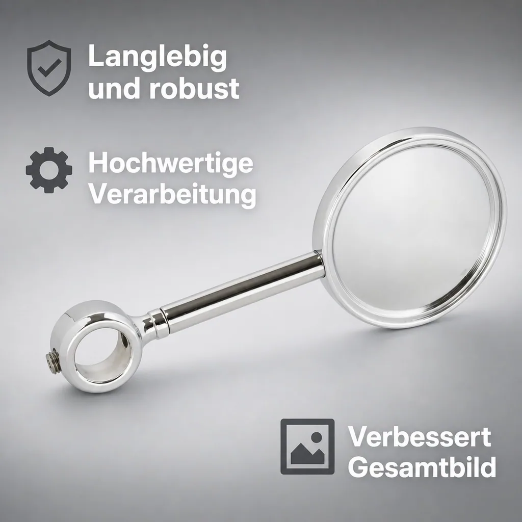 Medallion für Schankhähne, lang, verchromt