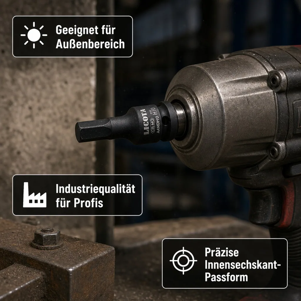Innensechskant Nuss 1/2 Zoll, Schlagschrauber Nuss, Innensechskant, Cr-Mo Stahl