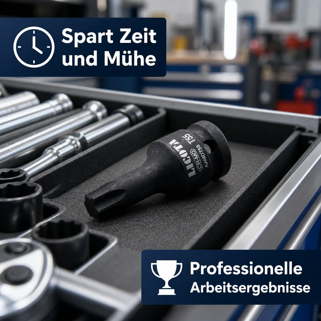 Innensechskant Nuss, 1/2 Zoll Innensechskant T10, Schlagschrauber Nuss, Werkstatt Werkzeug