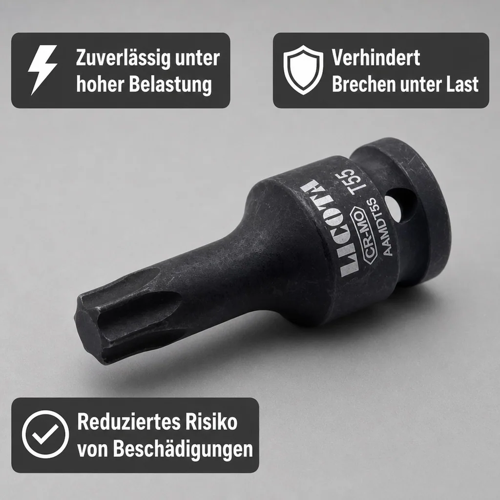 Innensechskant Nuss, 1/2 Zoll Innensechskant T10, Schlagschrauber Nuss, Werkstatt Werkzeug
