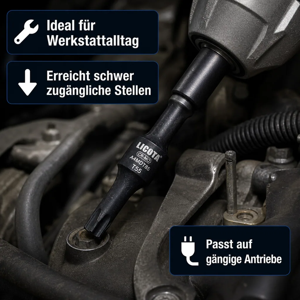 Innensechskant Nuss, Schlagschrauber Nuss, T80, 1/2 Zoll, Cr-Mo