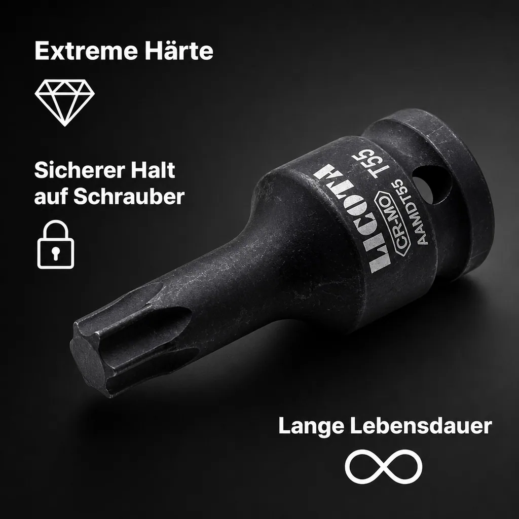 Innensechskant Nuss 1/2 Zoll, T100, Cr-Mo Schlagschrauber Nuss
