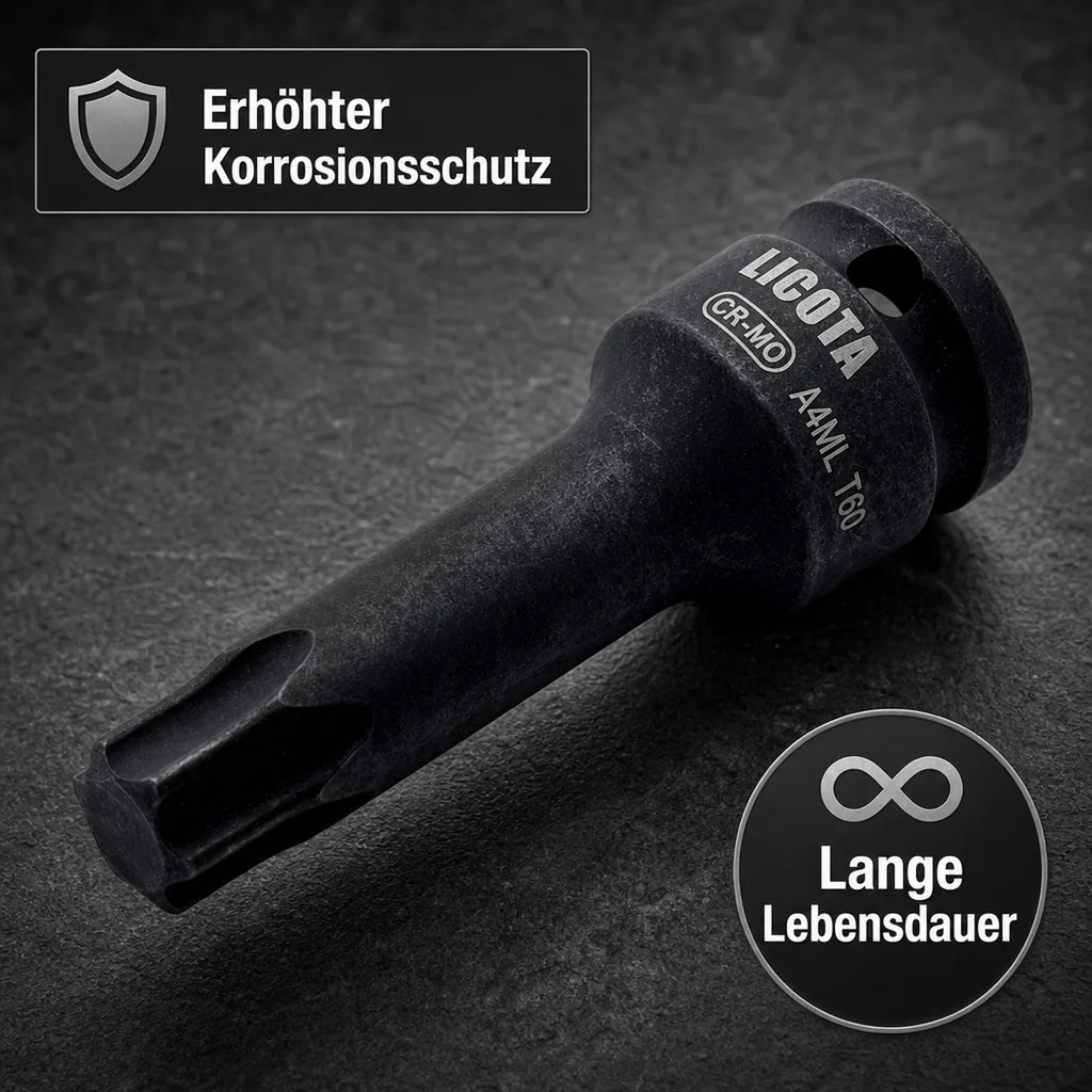 Innensechskant Bit T45, Innensechskant Nuss, 1/2 Zoll, Cr-Mo Stahl, Werkzeug