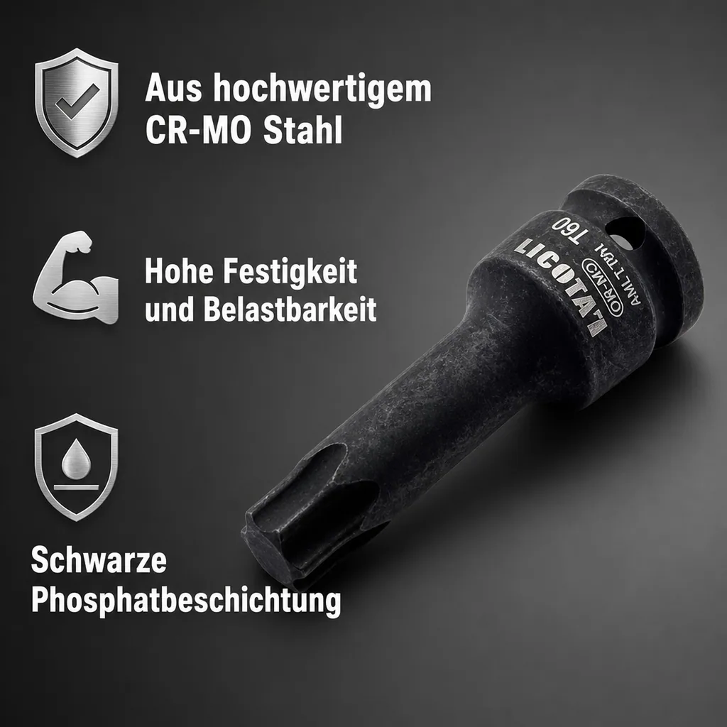 Innensechskant Nuss T60, 1/2 Zoll, Steckschlüssel