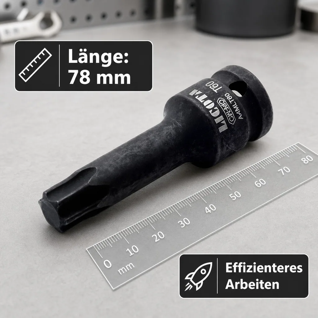 Innensechskant Nuss T60, 1/2 Zoll, Steckschlüssel