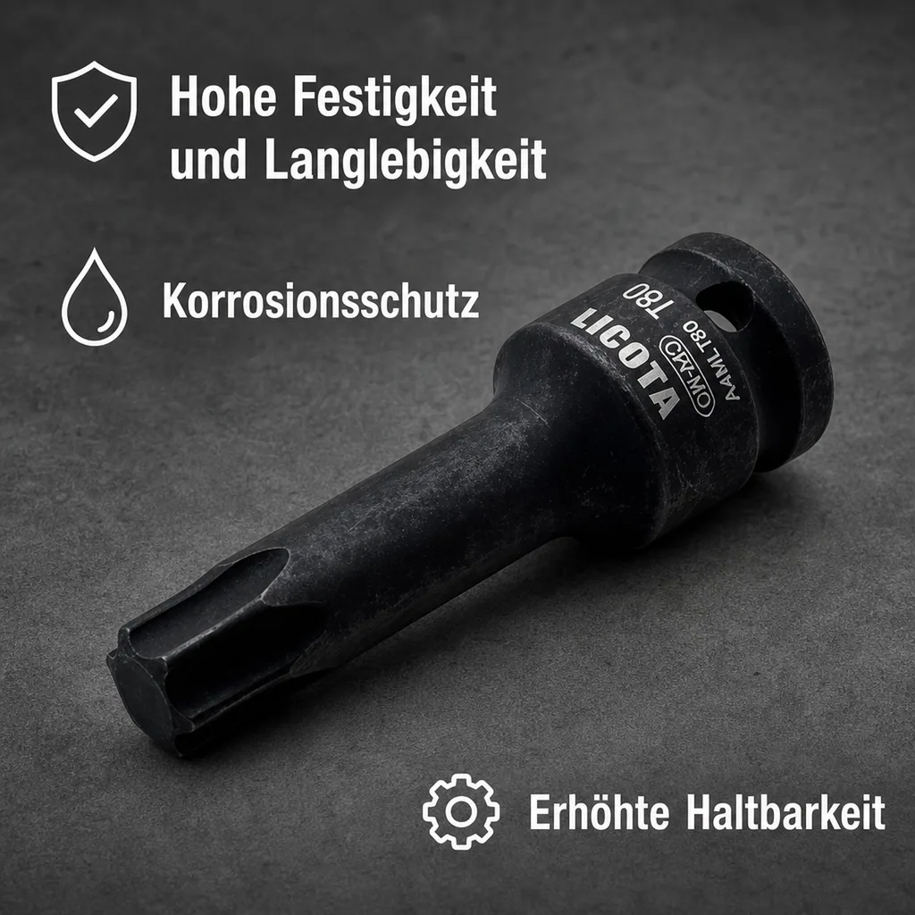 Innensechskant Nuss T80, 1/2 Zoll, Cr-Mo, Stecknuss für Drehmomentschlüssel