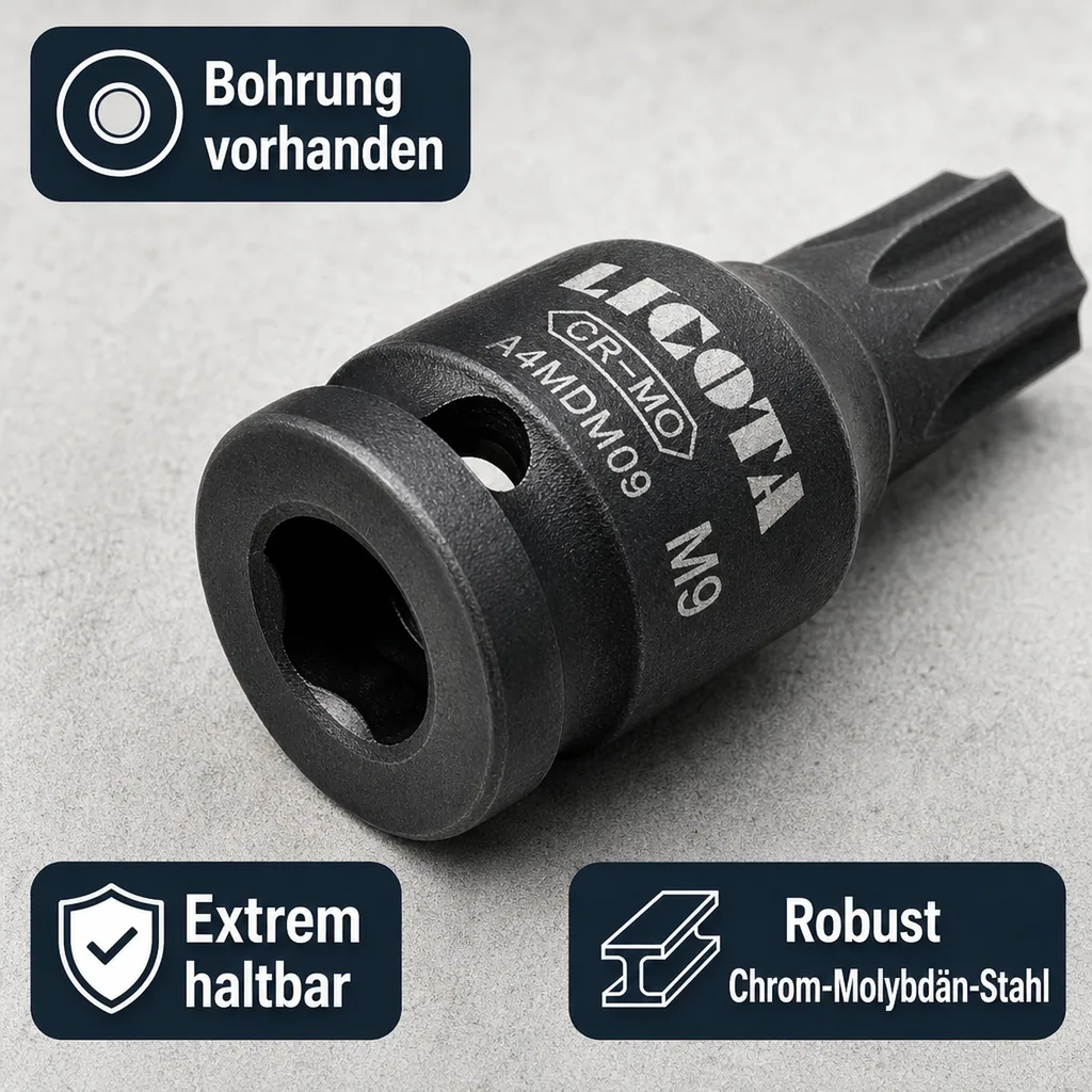 Schlagschrauber Nuss, 1/2 Zoll, Vielzahn Nuss M12, XZN Nuss, M12 Vielzahn