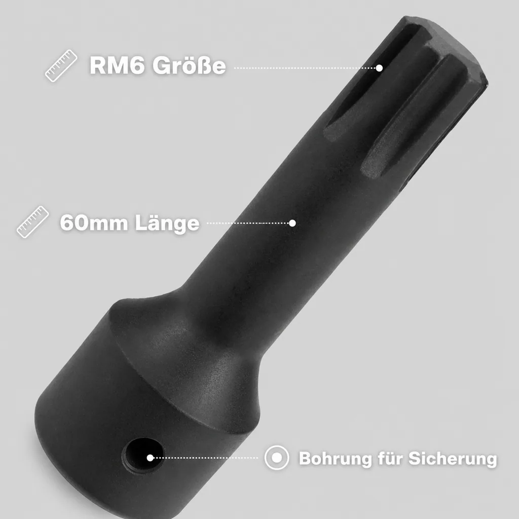 Ribe Nuss, Schlagschrauber Nuss 1/2 Zoll, RM6, Cr-Mo, 60mm lang