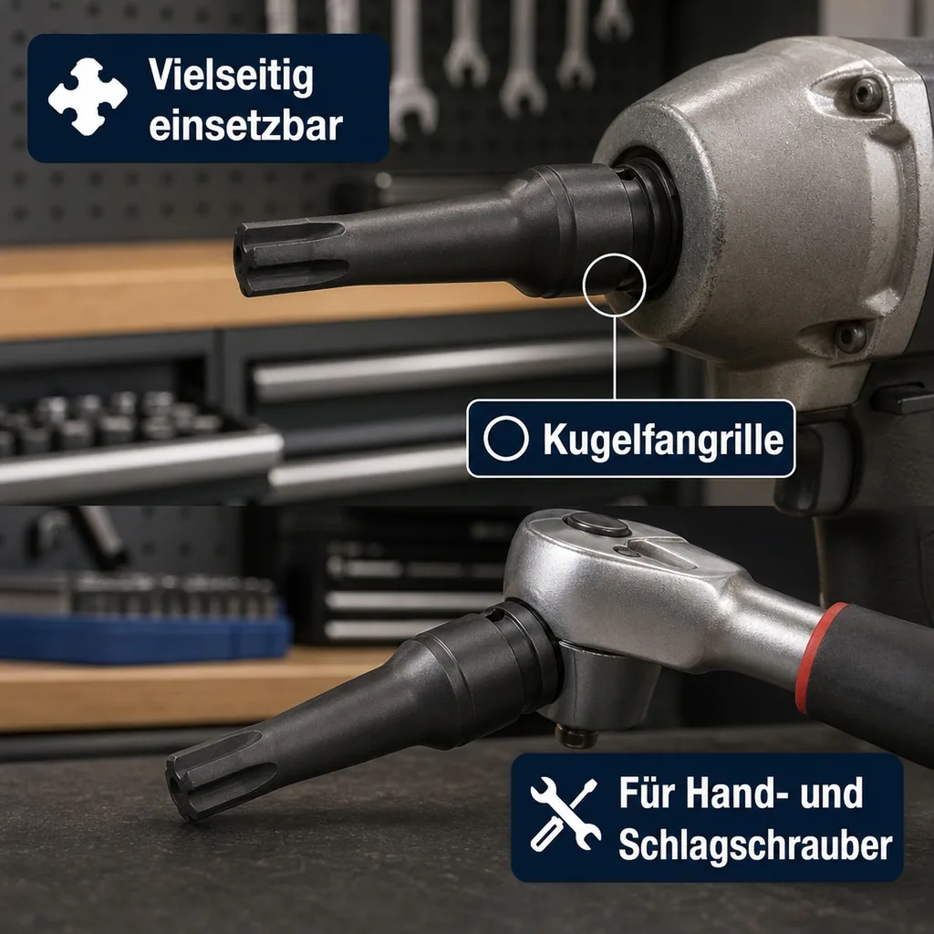 Ribe Nuss, Schlagschrauber Nuss 1/2 Zoll, RM6, Cr-Mo, 60mm lang