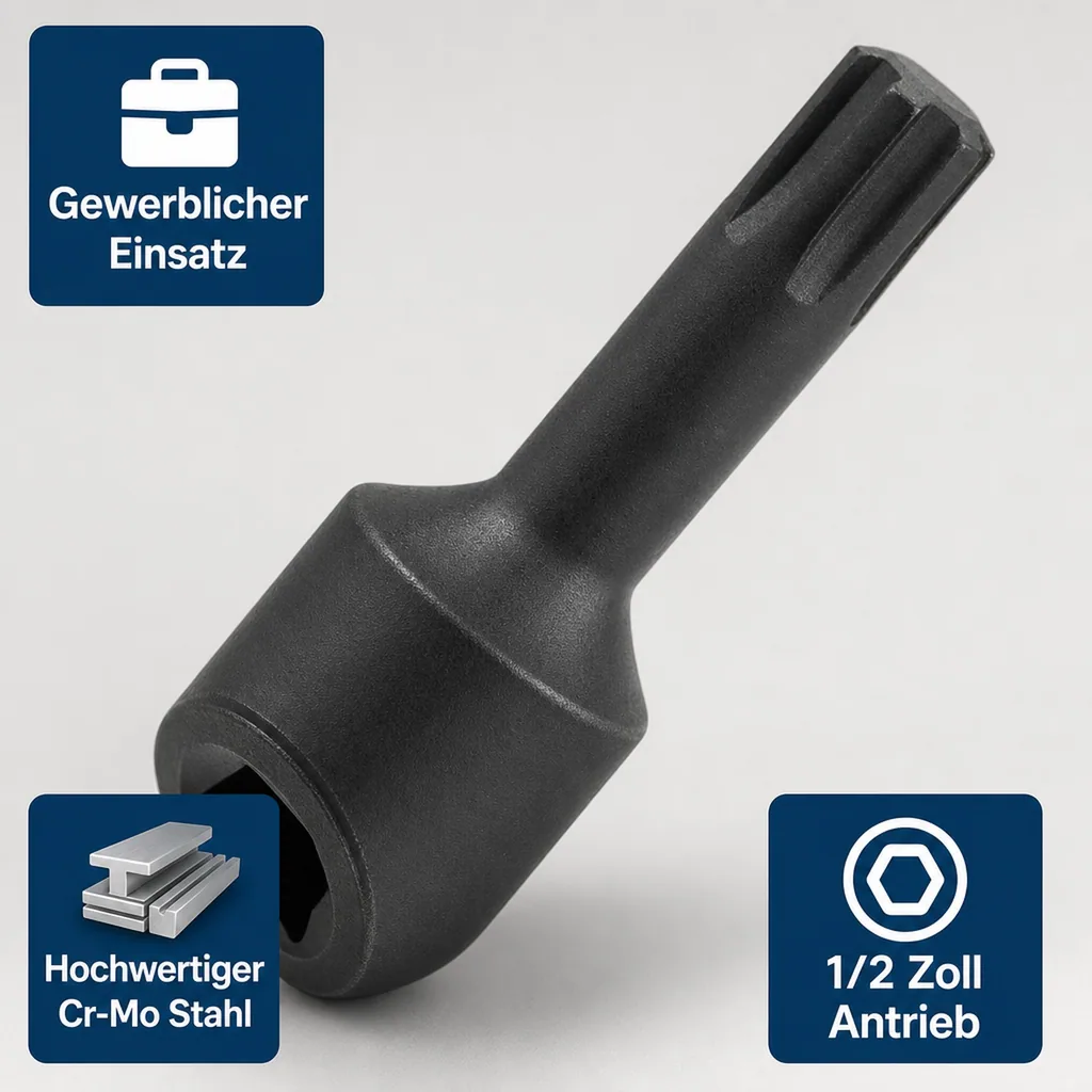 Ribe Nuss, Schlagschrauber Nuss 1/2 Zoll, RM6, Cr-Mo, 60mm lang