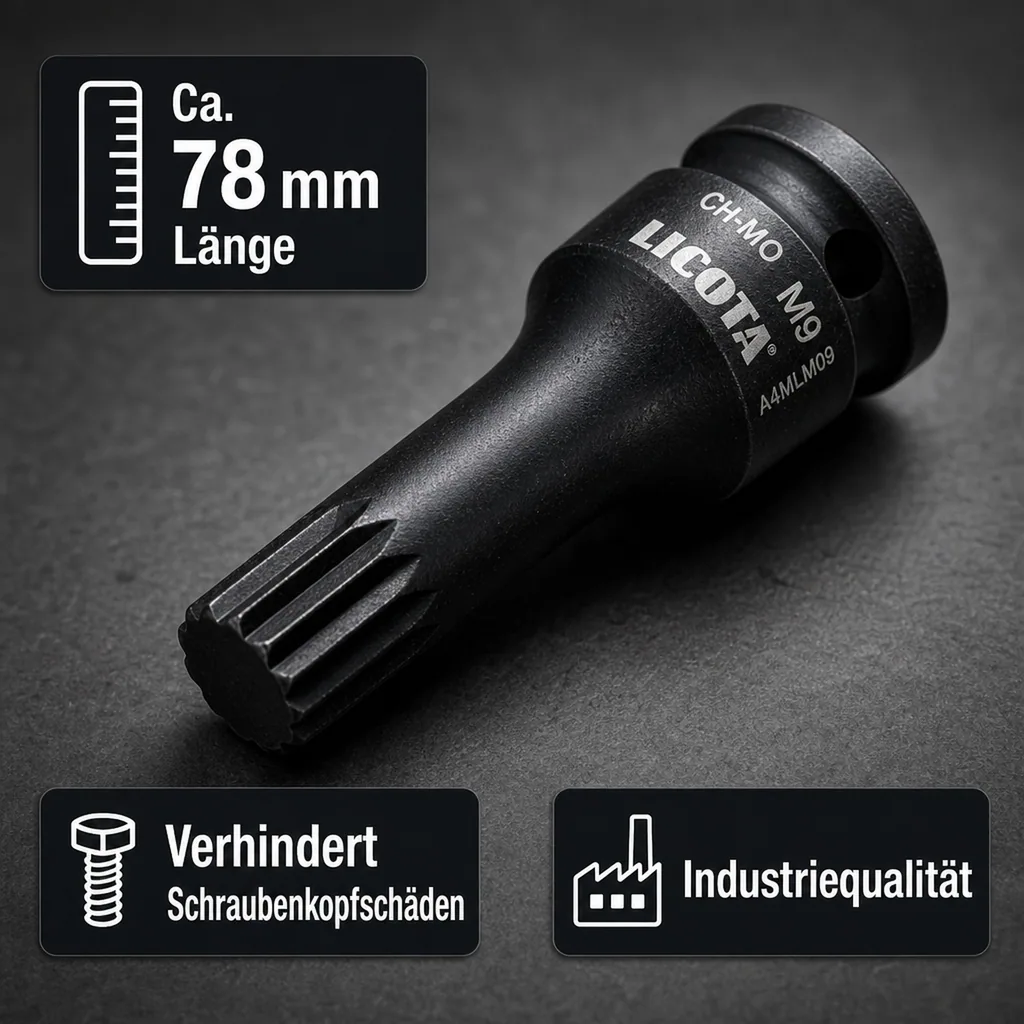 Vielzahn Nuss M14, Schlagschrauber Stecknuss, 1/2 Zoll Stecknuss