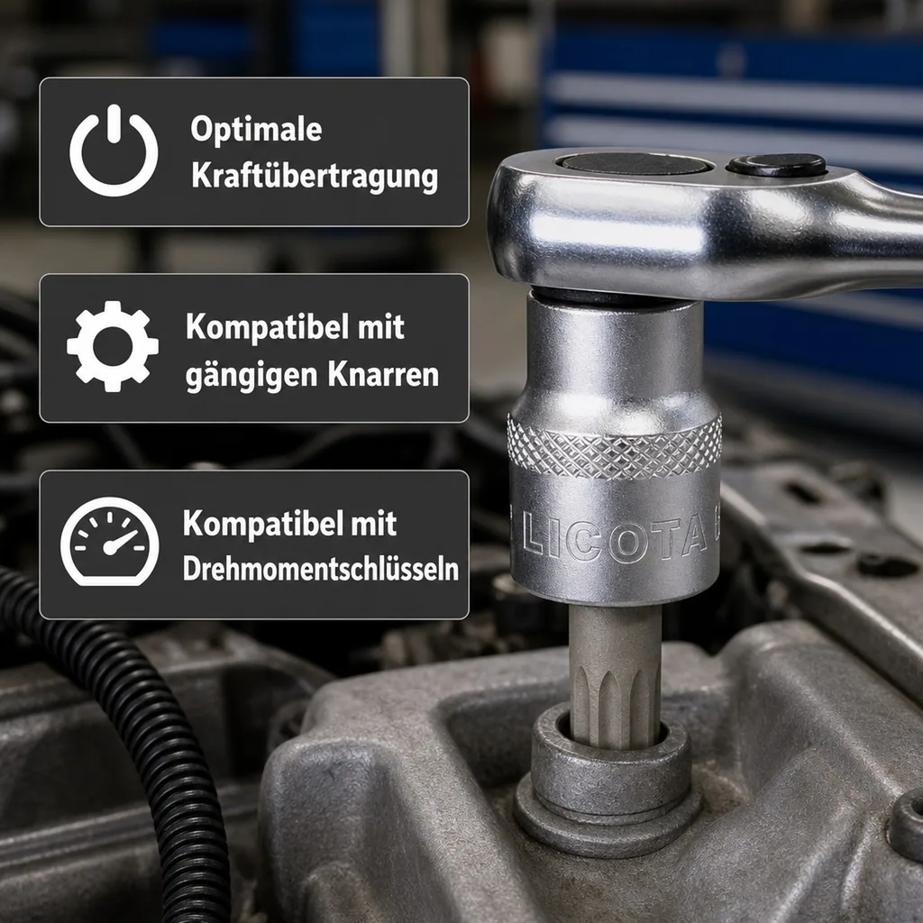 Vielzahn Nuss M12, 1/2 Zoll, kurz