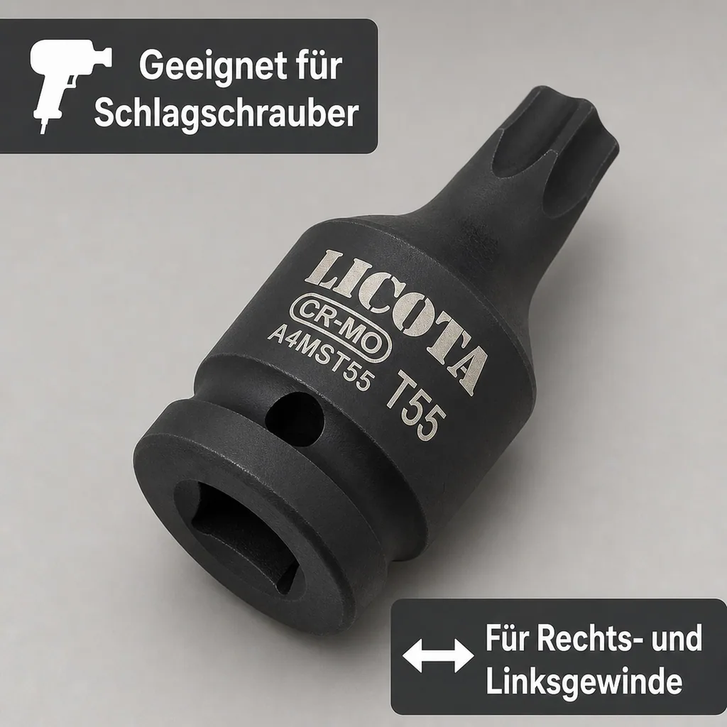 Innensechskant Nuss T50, 1/2 Zoll Stecknuss, Cr-Mo, 42mm