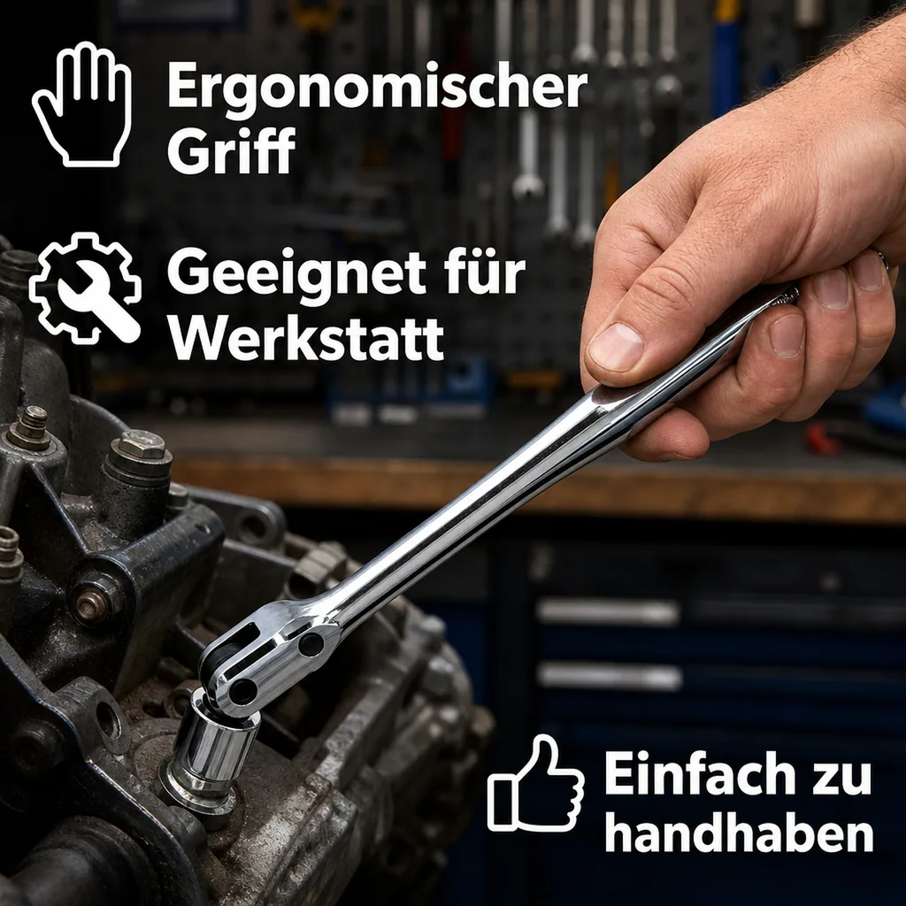 Gelenkgriff 1/2 Zoll, Knebel, Drehstange, Quergriff, 300mm