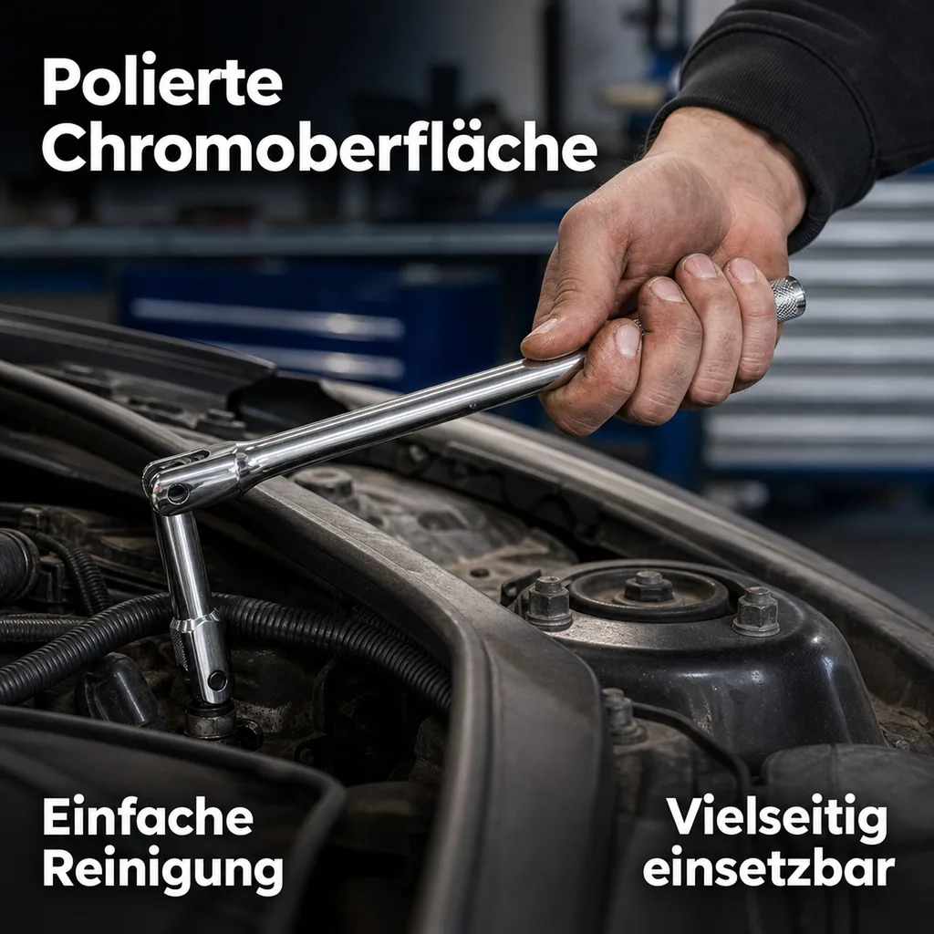 Gelenkgriff 1/2 Zoll, Werkstattwerkzeug, Knebelgriff, Drehstange, Quergriff