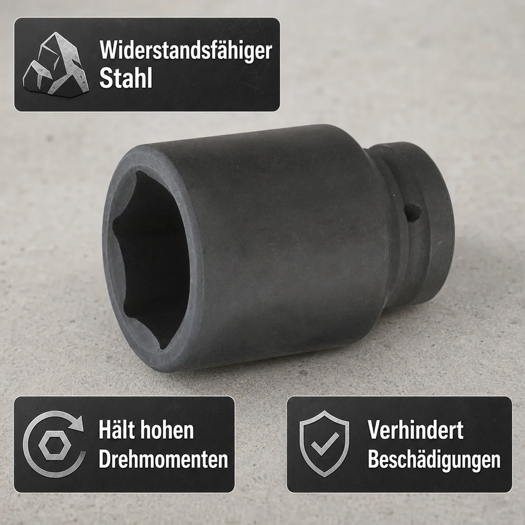 3 4 Nuss, Schlagschraubernuss, 32mm Nuss, SW 32, Cr-Mo Stahl