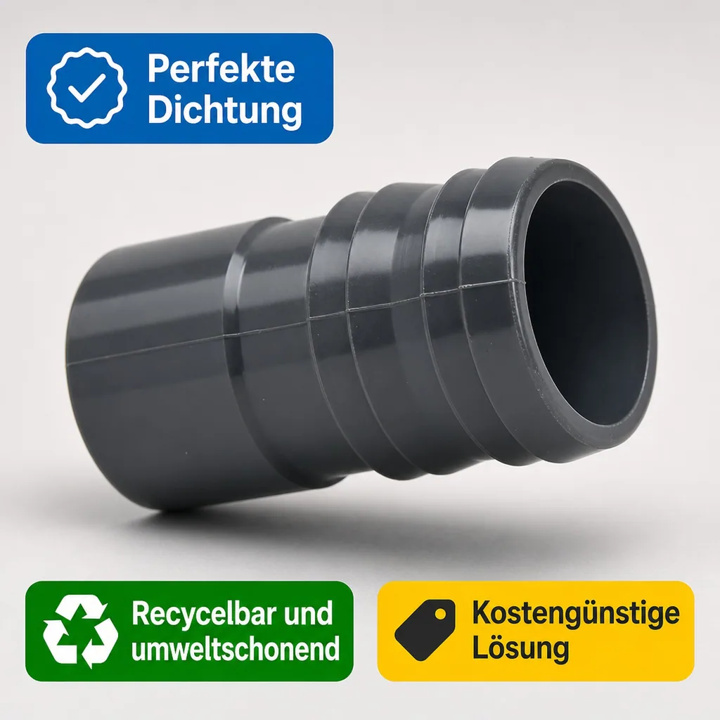 PVC Fittinge, PVC Klebefitting, Klebetülle 50mm, Schlauchtülle