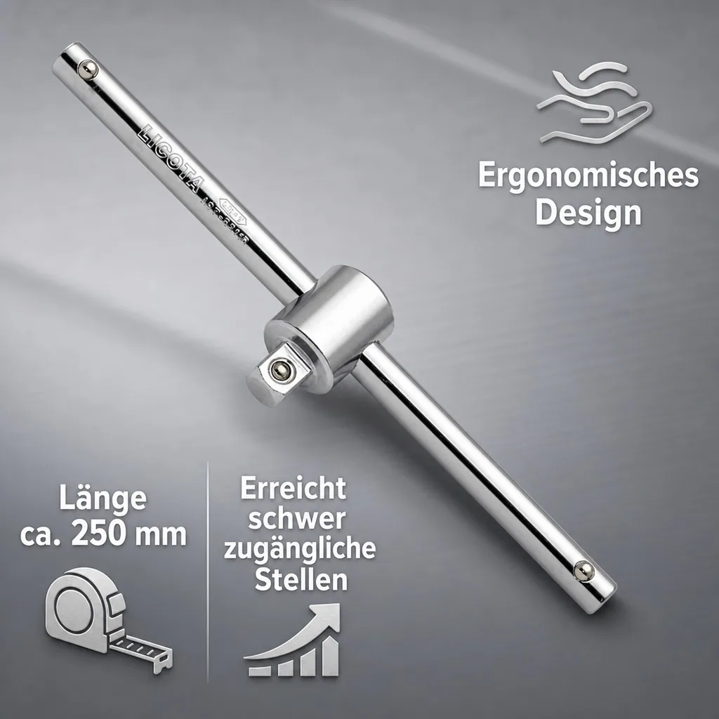 1/2 Zoll Gleitgriff, Kugelarretierung, Werkstattwerkzeug