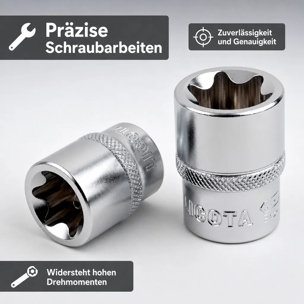 Innensechskant Nuss, Aussen Innensechskant, E14, 1/2 Zoll, CrV