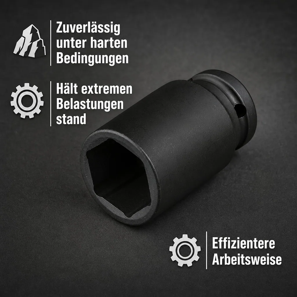 3/4 Zoll Nuss, 38mm SW 38, Schlagschraubernuss, Cr-Mo