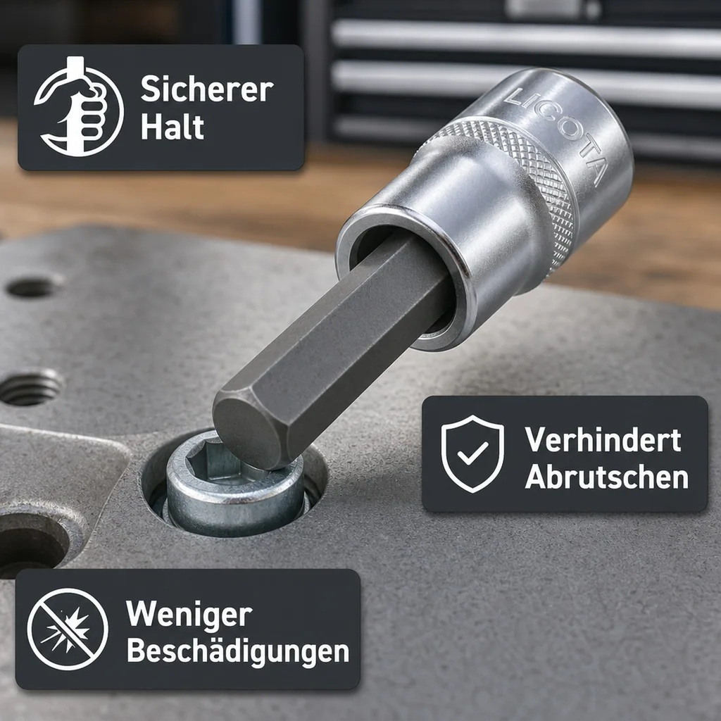 Innensechskant Nuss 1/2 Zoll, H5, S2 Stahl, Innensechskant Nuss Werkstatt