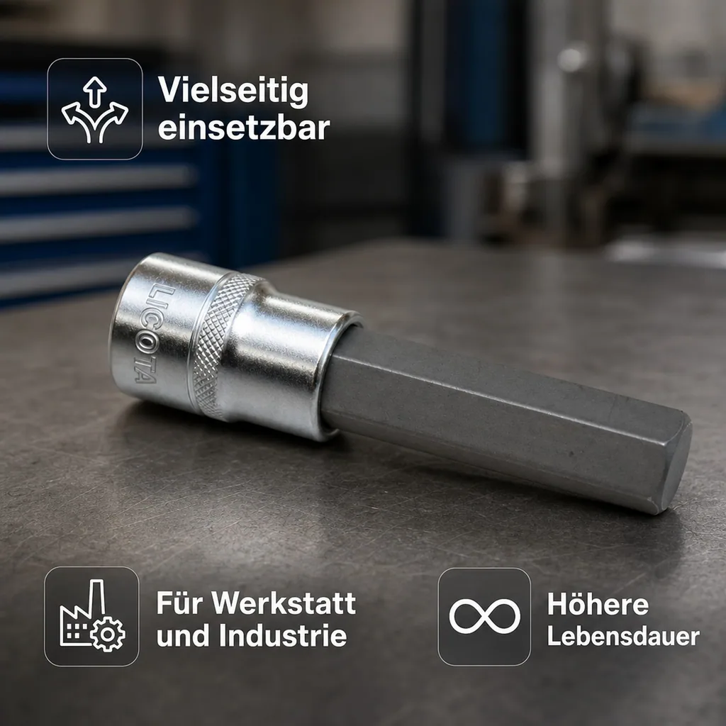 Innensechskant Nuss 1/2 Zoll, H5, S2 Stahl, Innensechskant Nuss Werkstatt
