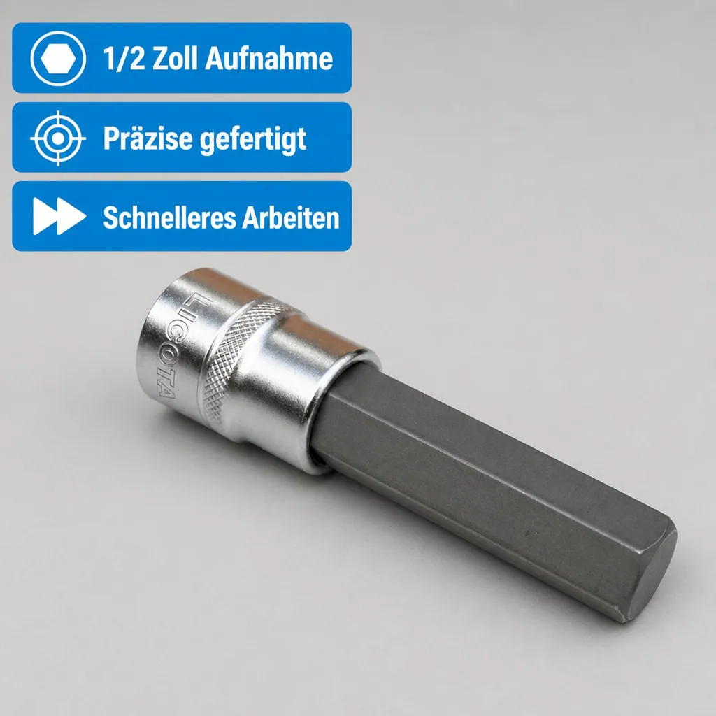 Innensechskant Nuss 1/2 Zoll, H5, S2 Stahl, Innensechskant Nuss Werkstatt