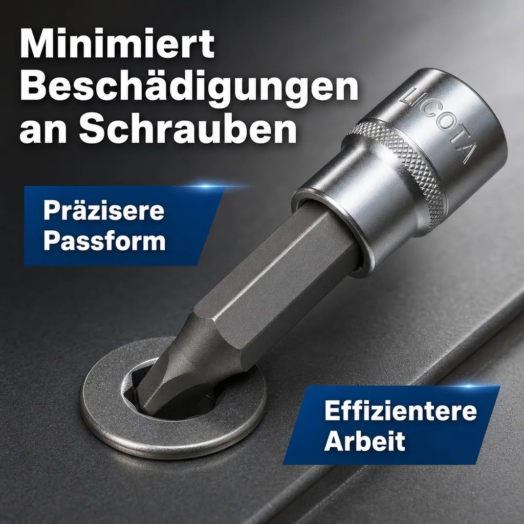 Innensechskant Nuss 1/2 Zoll, H14, Stecknuss, S2 Werkzeugstahl
