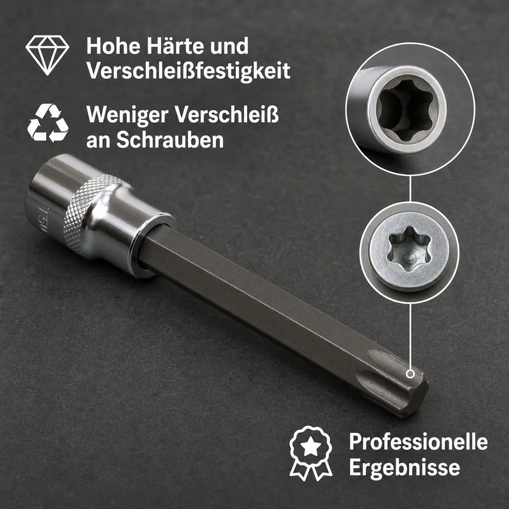 Innensechskant Nuss T50, 1/2 Zoll, L 140mm, S2 Stahl Steckschlüssel