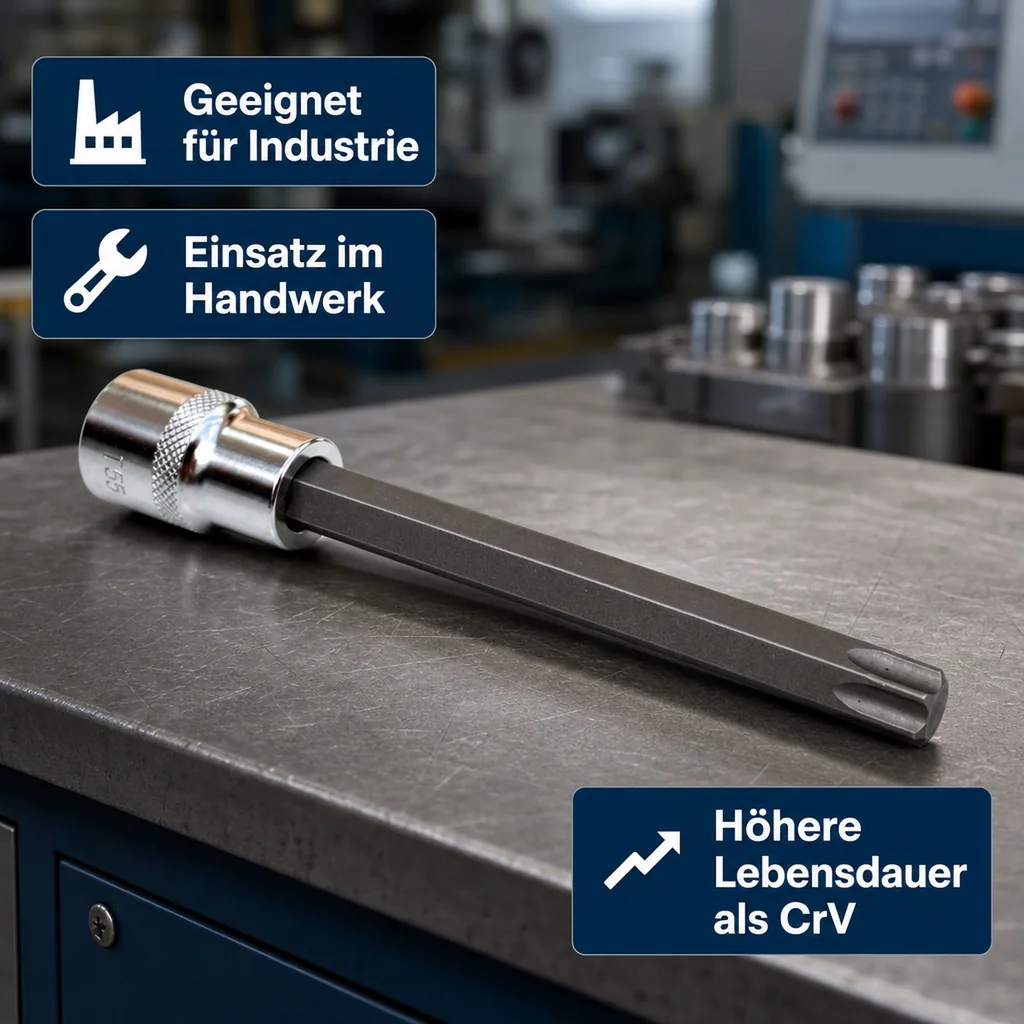 Innensechskant Nuss T55, 1/2 Zoll, S2 Werkzeugstahl, 140mm, Steckschlüssel