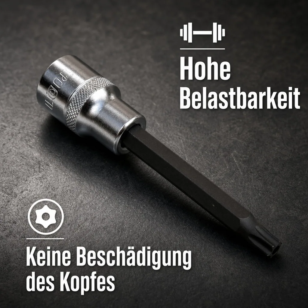 1/2 Zoll Innensechskant Nuss, T70 Innensechskant Bit, S2 Stahl