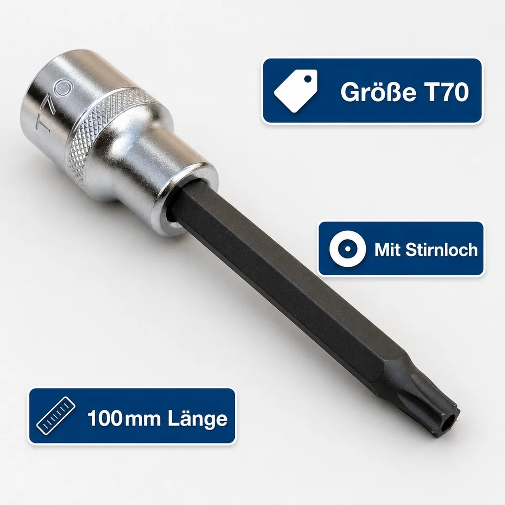1/2 Zoll Innensechskant Nuss, T70 Innensechskant Bit, S2 Stahl