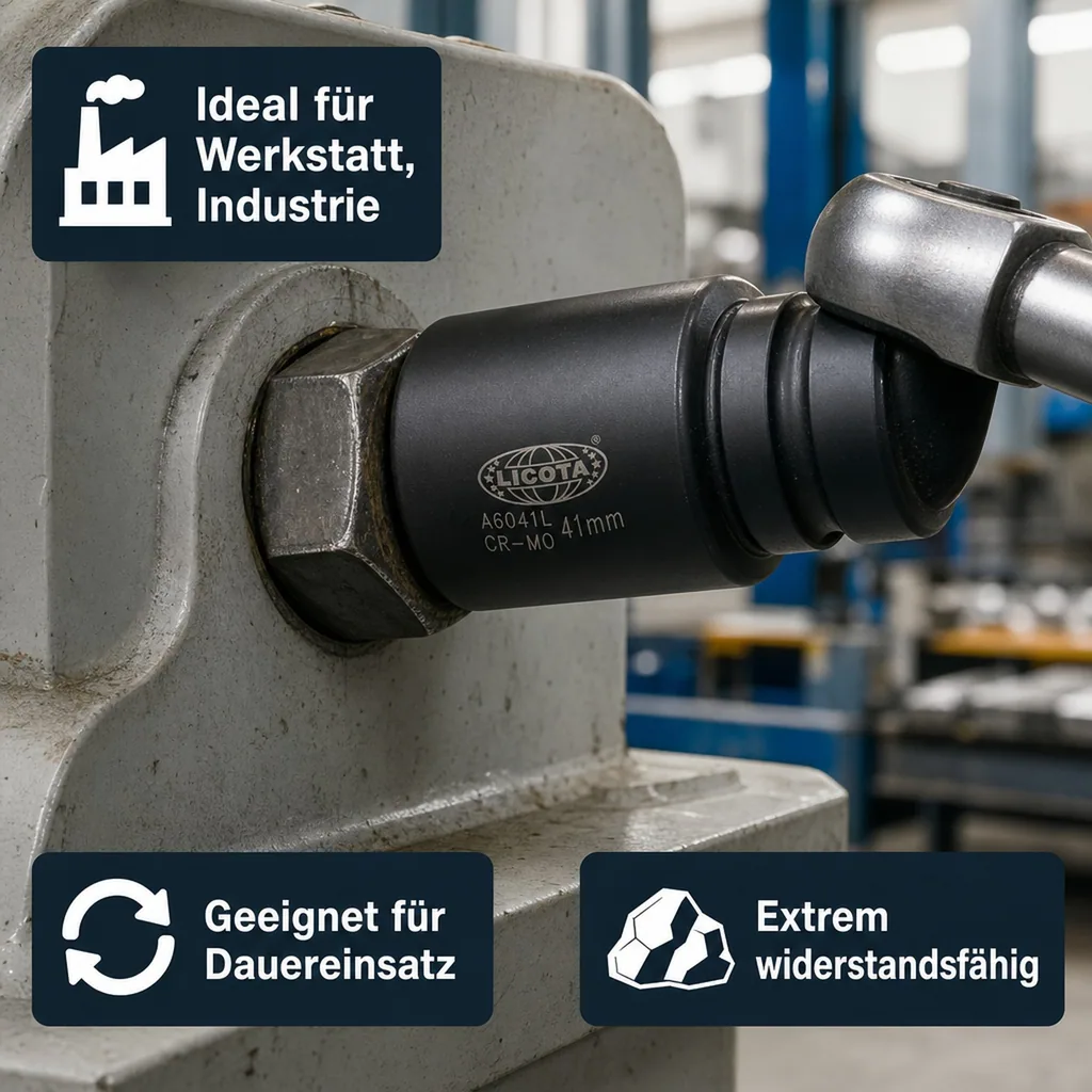 3 4 zoll Nuss, 33mm Stecknuss, 6-kant, Cr-Mo, DIN 3121