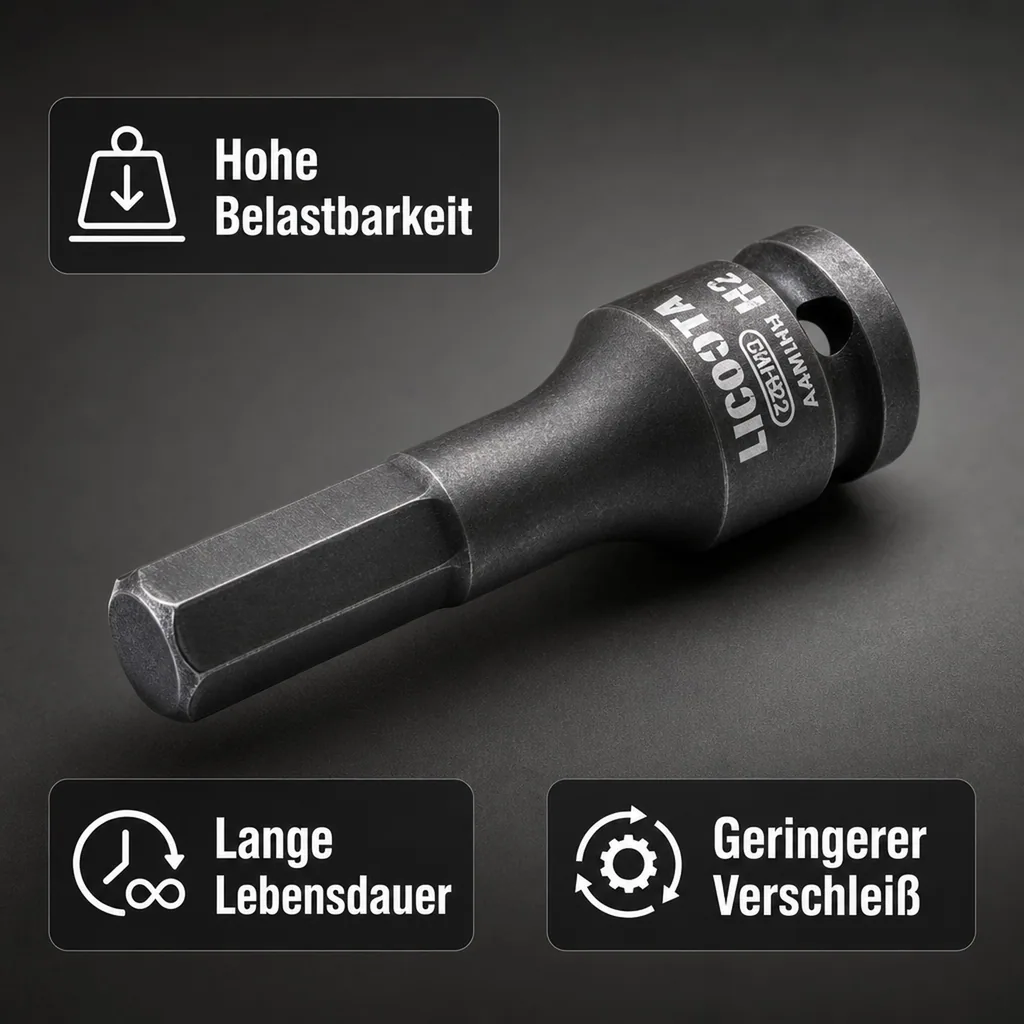 Innensechskant Nuss, 1/2 Zoll H22, Cr-Mo, Werkzeugnuss