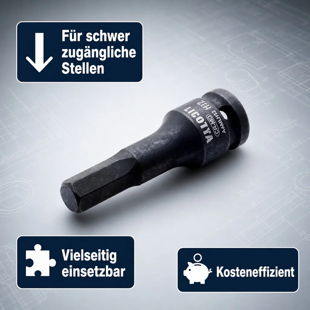 Innensechskant Nuss, 1/2 Zoll H22, Cr-Mo, Werkzeugnuss