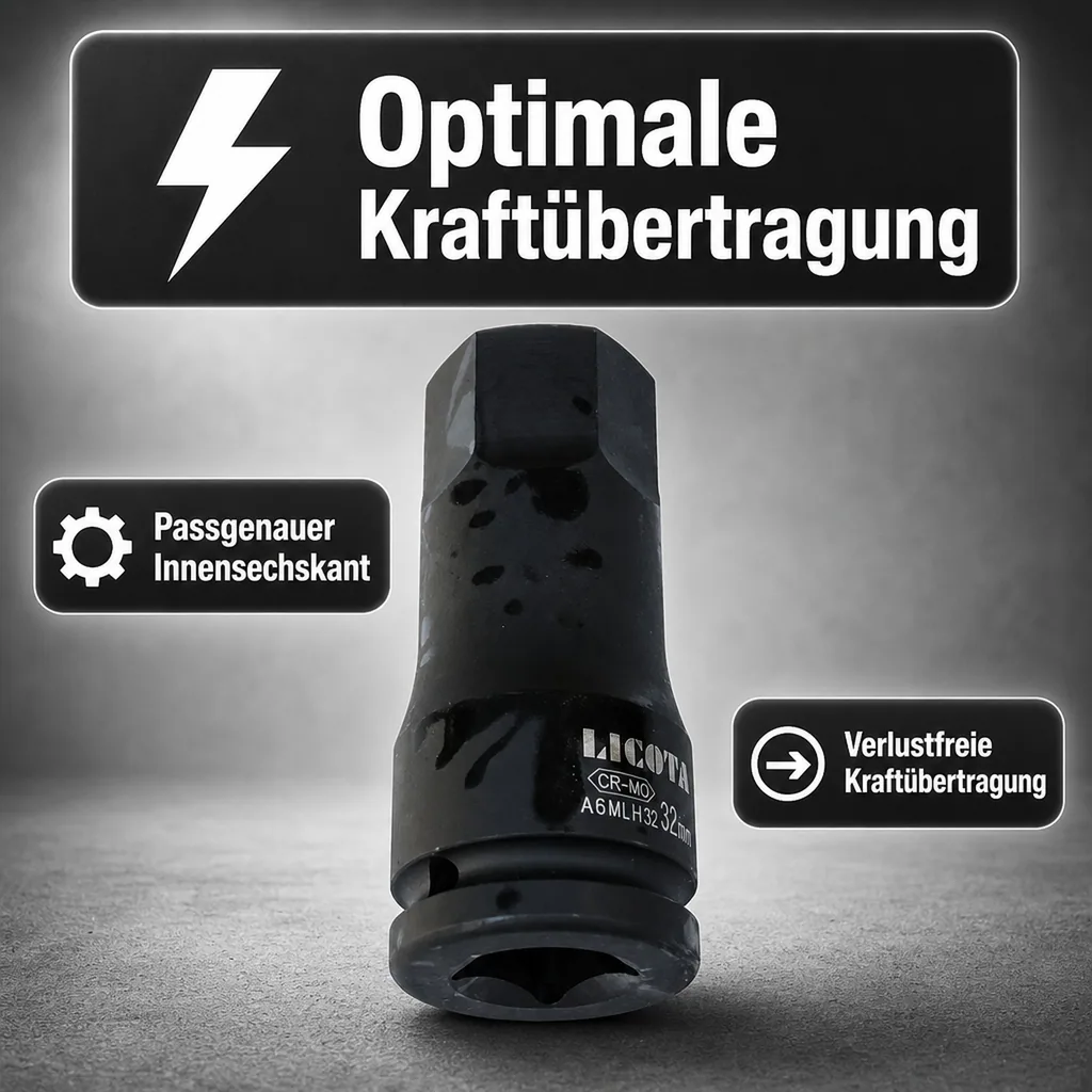 Schlagschraubernuss, Innensechskant H27, 1 Zoll, Werkzeug Schlagschrauber